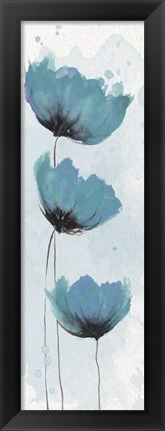 Framed Blue Poppies 2 Print