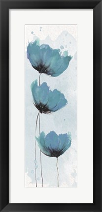 Framed Blue Poppies 2 Print