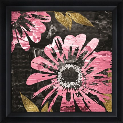 Framed Black Rose 1 Print