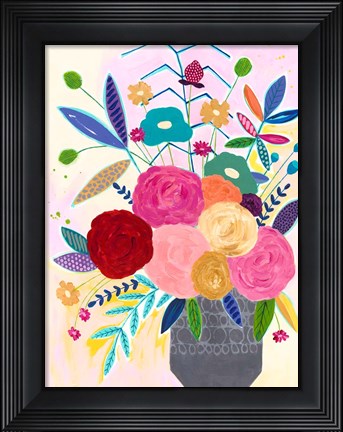 Framed Cotton Candy Floral Print