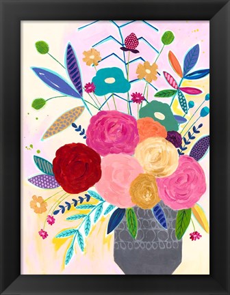 Framed Cotton Candy Floral Print