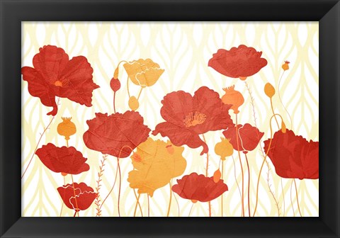 Framed Spring Poppies Print