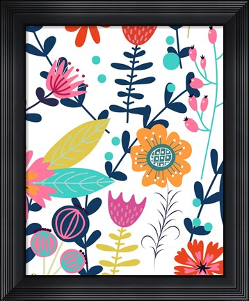 Framed Colorful Floral 2 Print