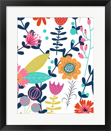 Framed Colorful Floral 2 Print