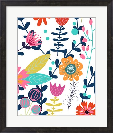 Framed Colorful Floral 2 Print