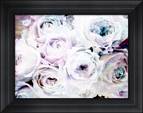 Framed Iridescent Floral 1 Print