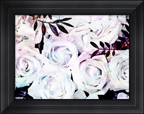 Framed Iridescent Floral 2 Print