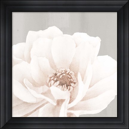 Framed Neutral Peony 2 Print