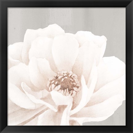 Framed Neutral Peony 2 Print