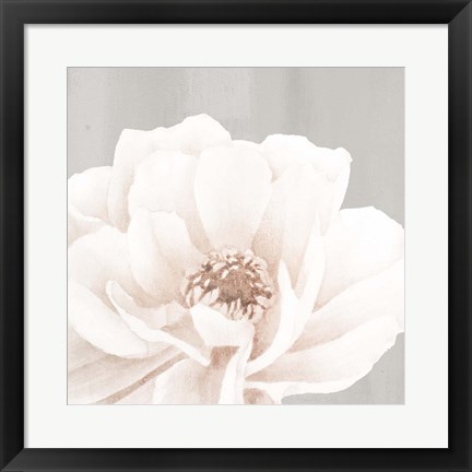 Framed Neutral Peony 2 Print