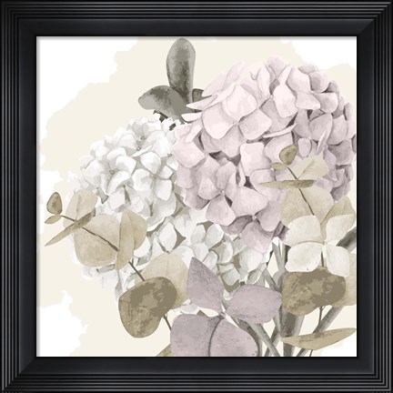 Framed Hydrangea 2 V2 Print