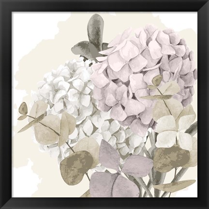 Framed Hydrangea 2 V2 Print