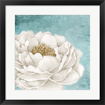 Framed White Peony 2 Print
