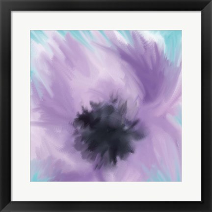 Framed Purple Strokes 2 Print