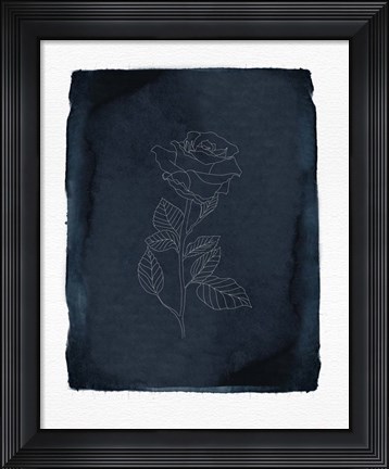 Framed Blue Floral 3 Print