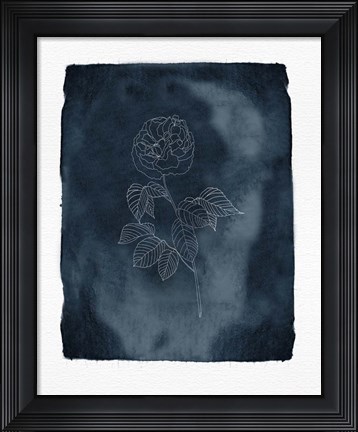 Framed Blue Floral 2 Print