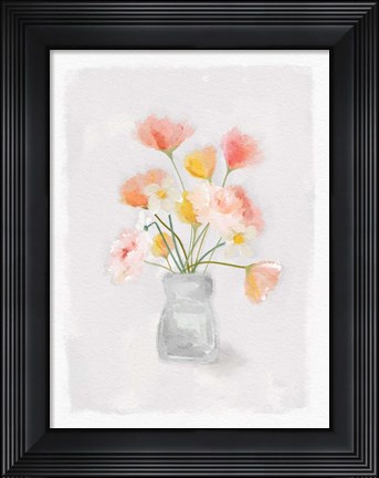 Framed Florals In Vase Print