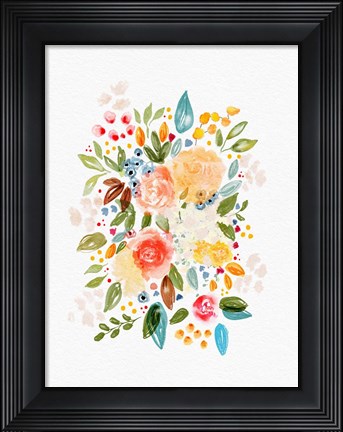 Framed Watercolor Florals Print