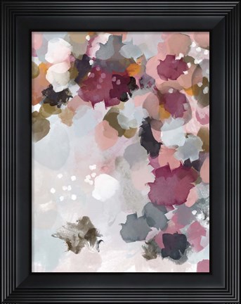 Framed Fall Leaves Watercolor Abstract Print