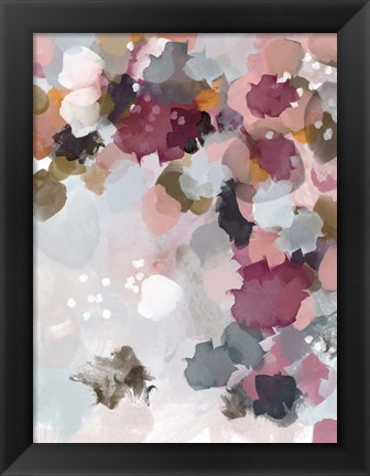 Framed Fall Leaves Watercolor Abstract Print