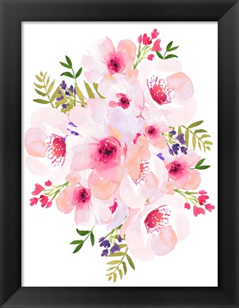Framed Floral Bouquet Print