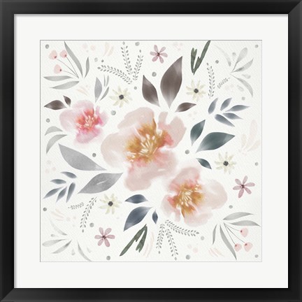 Framed Floral Square Piece Print