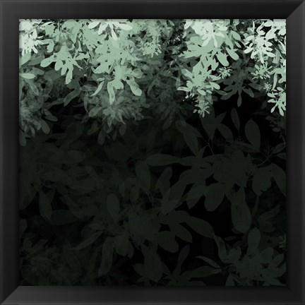 Framed Dark Tropical I Print