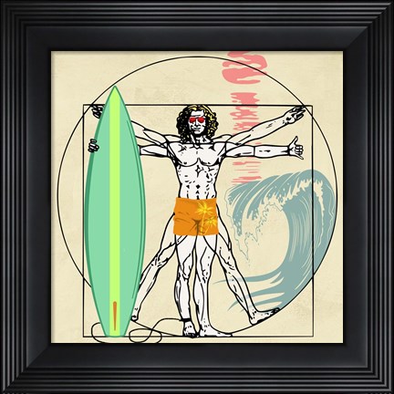Framed Cogito Ergo Surf (detail) Print