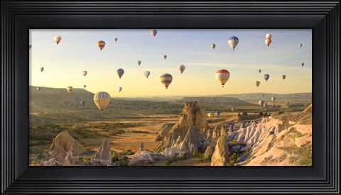 Framed Air Balloons in Cappadocia, Turkey Print