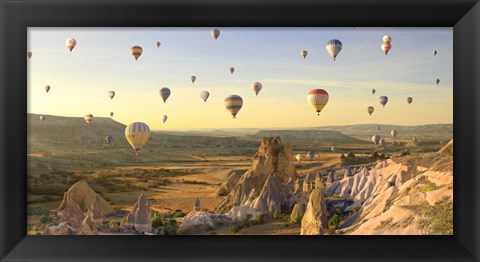 Framed Air Balloons in Cappadocia, Turkey Print