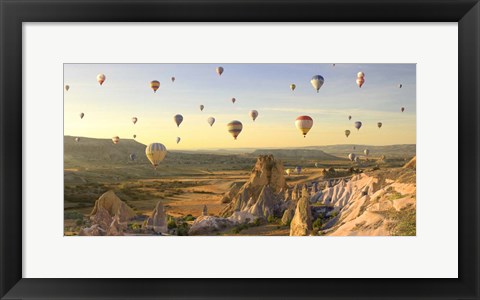 Framed Air Balloons in Cappadocia, Turkey Print