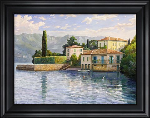 Framed Villa sul lago Print