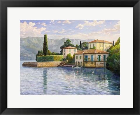 Framed Villa sul lago Print