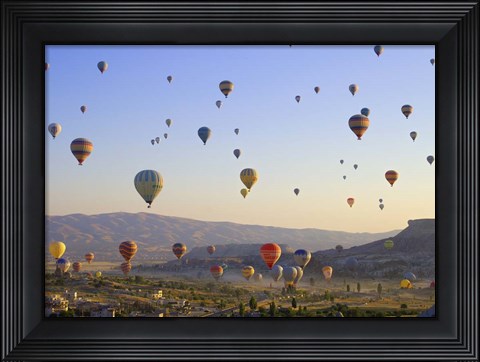 Framed Flying over Cappadocia, Turkey Print