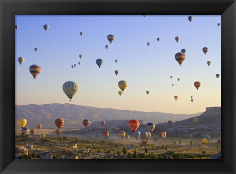 Framed Flying over Cappadocia, Turkey Print