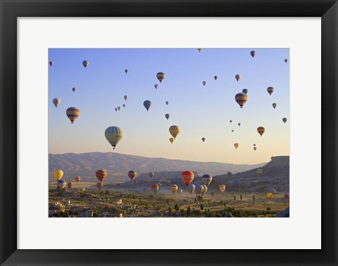 Framed Flying over Cappadocia, Turkey Print