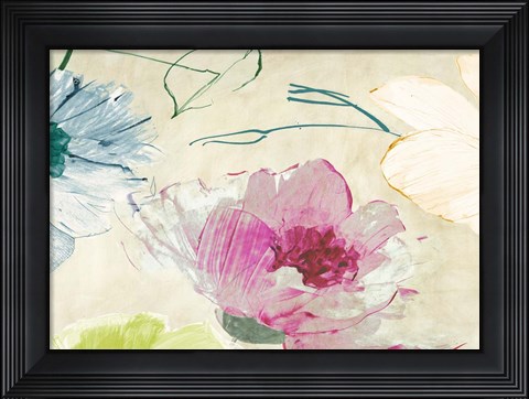 Framed Colorful Composition I Print