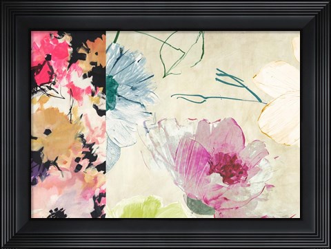 Framed Happy Floral Composition I Print