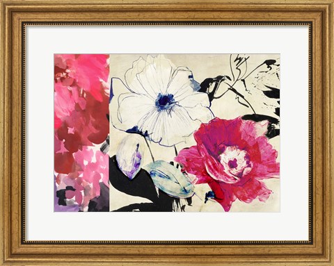 Framed Happy Floral Composition II Print