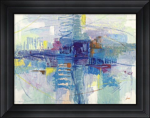 Framed Di sera sul mare Print