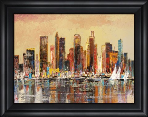 Framed Baia di New York Print