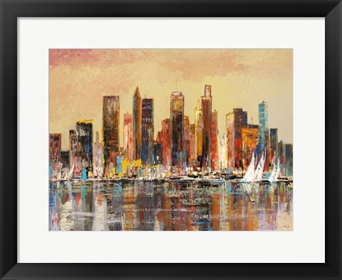 Framed Baia di New York Print