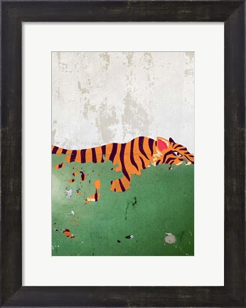 Framed Plaster Tiger Print