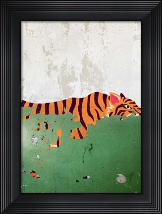 Framed Plaster Tiger Print