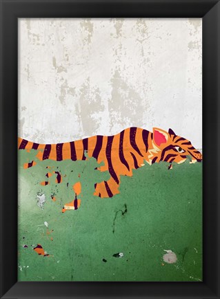 Framed Plaster Tiger Print