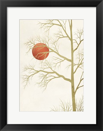 Framed Red Sunset Print