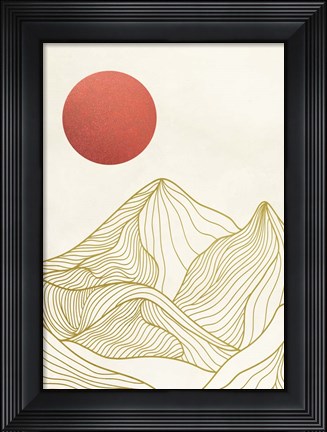Framed Sunset on the Mountains I Print