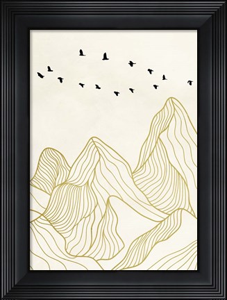 Framed Sunset on the Mountains II Print