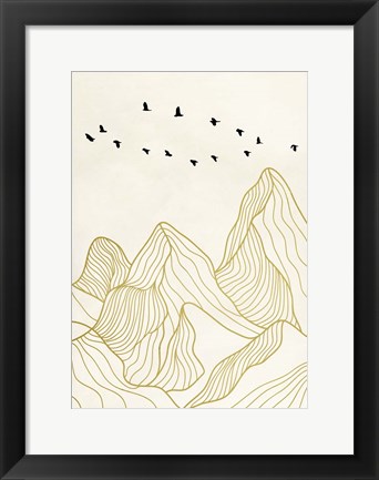 Framed Sunset on the Mountains II Print