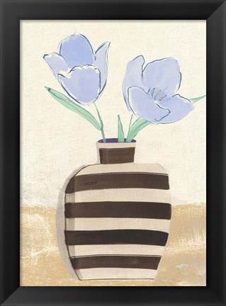 Framed Vase with Tulips II Print